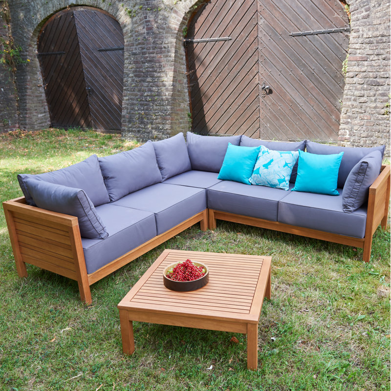Garten Living 5-Sitzer Lounge-Set Rothermel mit Polster | Wayfair.de